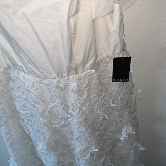 ELOQUII 3D  LACE FIT AND FLARE DRESS - Picture 5 of 10